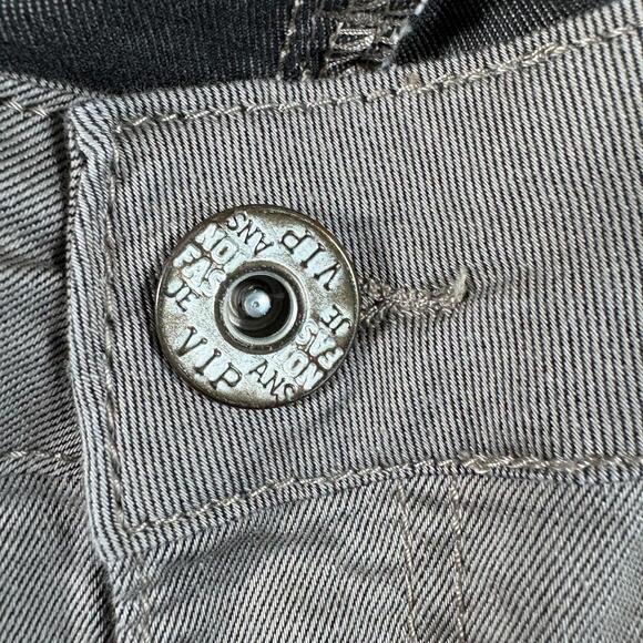 VIP Jeans Womens 8/10 Y2K Wide Leg Cargo Pants Brown Multi Pocket Stretch - Picture 5 of 10